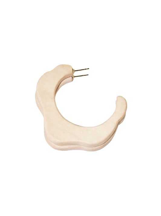 Small Abalone Hoop Earrings - Pearl