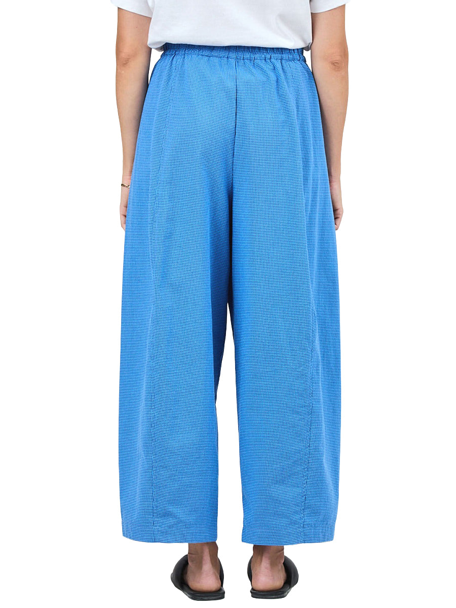 Checks Balloon Pants - Blue