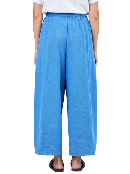 Checks Balloon Pants - Blue