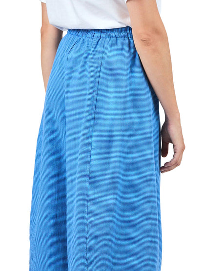 Checks Balloon Pants - Blue