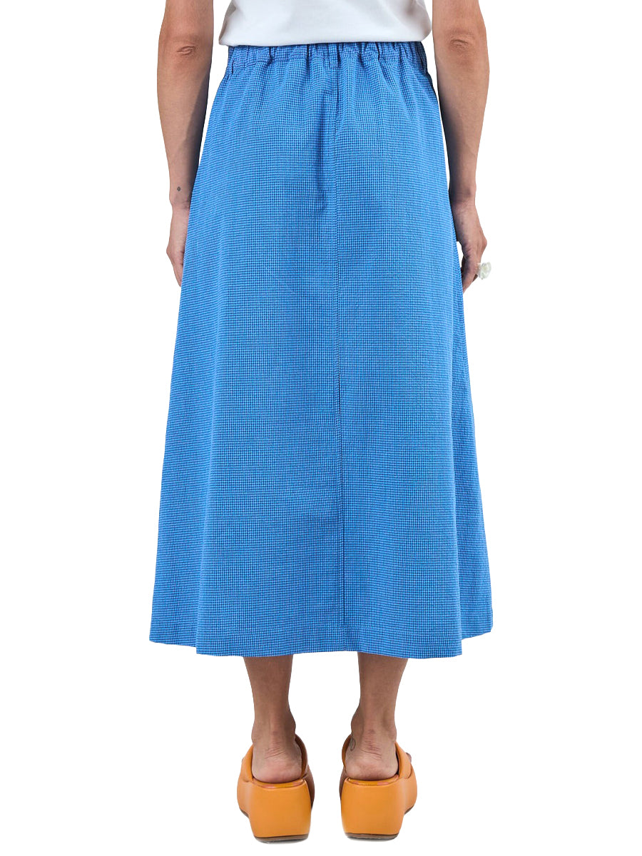 Checks Midi Skirt - Blue