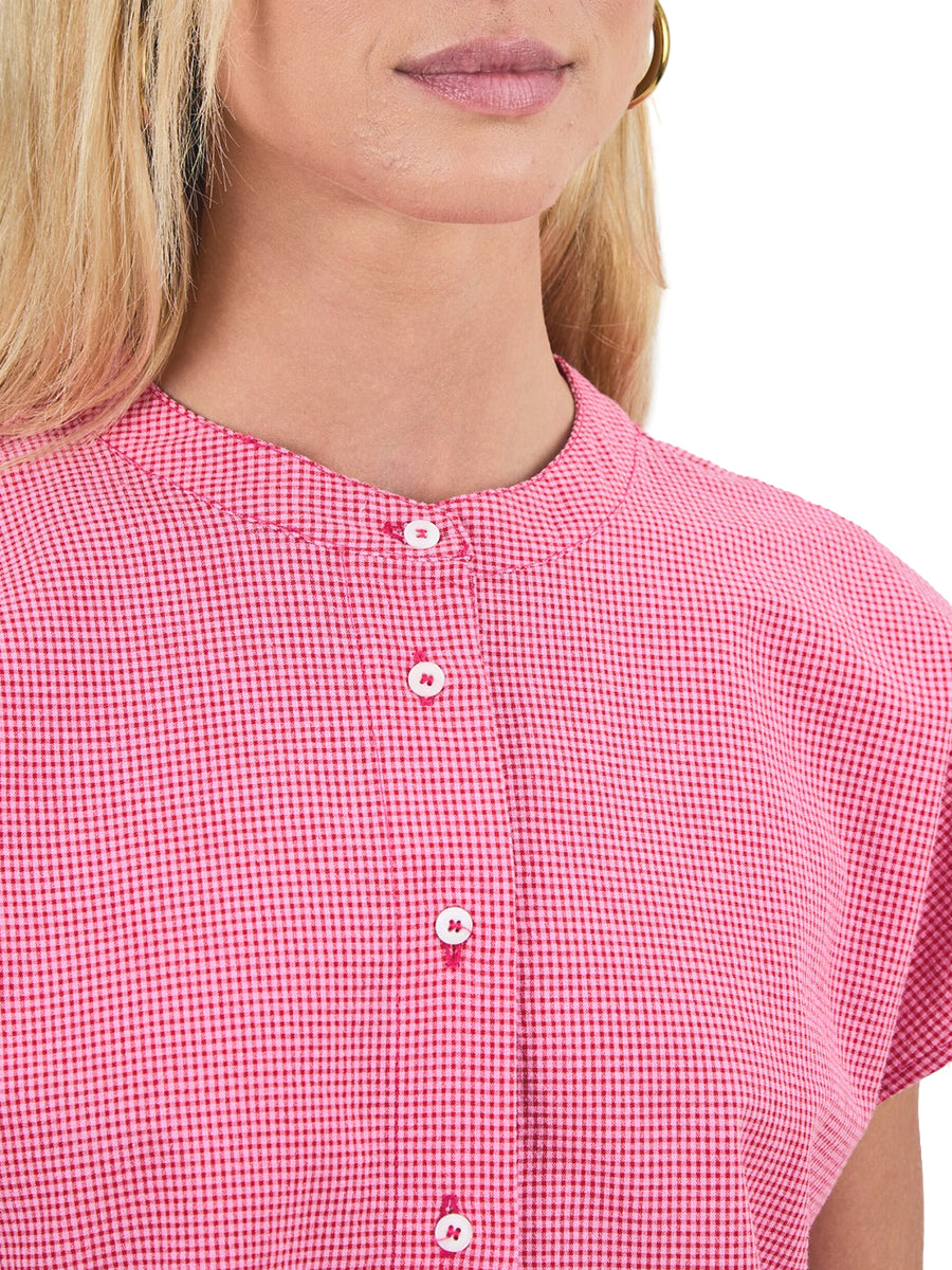 Checks Sleeveless Blouse - Pink