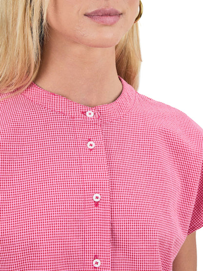 Checks Sleeveless Blouse - Pink
