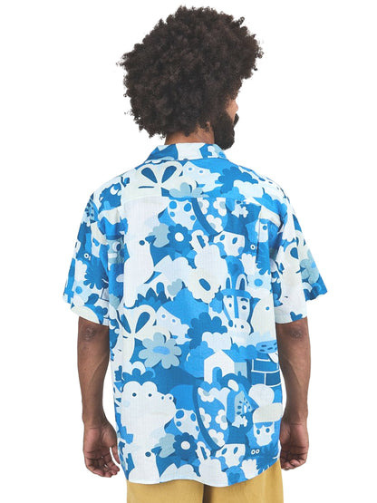 Geco Friends Aloha Shirt - Blue