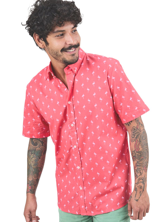 Magnum Flamingo Printed Button-Down Shirt