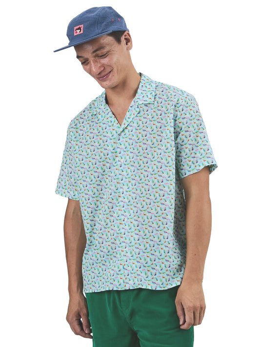 Marbles Aloha Shirt - White