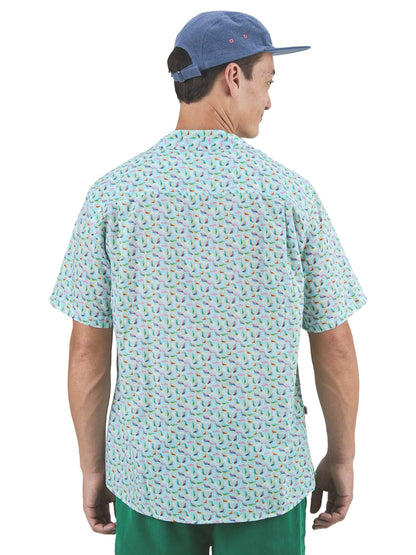 Marbles Aloha Shirt - White
