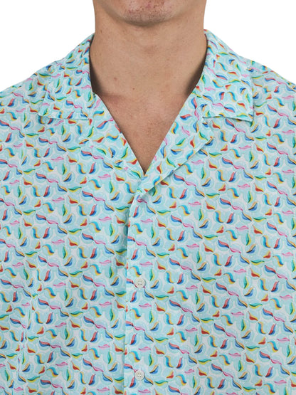 Marbles Aloha Shirt - White