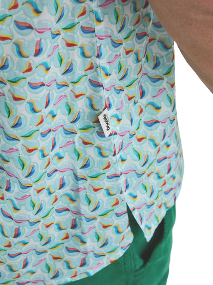 Marbles Aloha Shirt - White