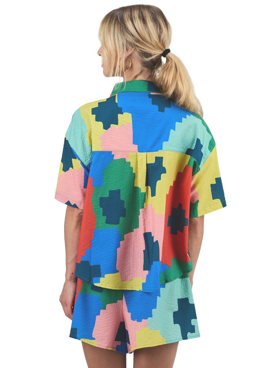 Maxi Flower Oversize Cropped Blouse
