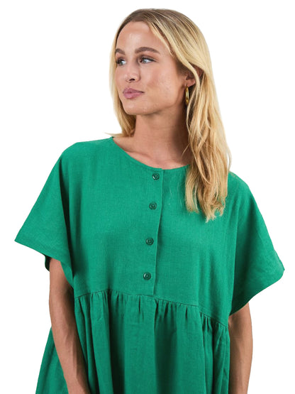 Oversized Long Dress - Green