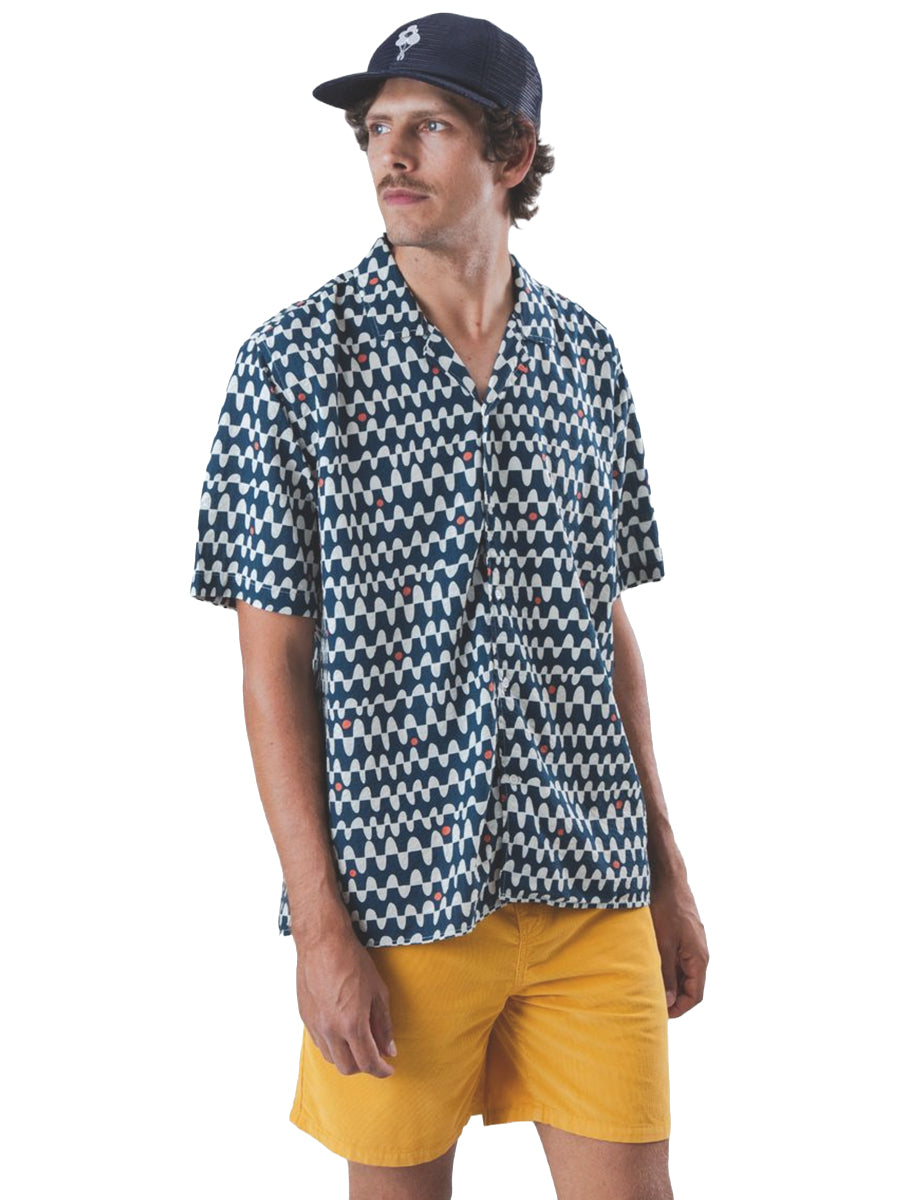 Sunset Aloha Shirt - Navy