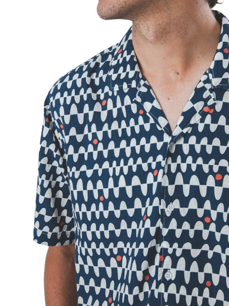 Sunset Aloha Shirt - Navy