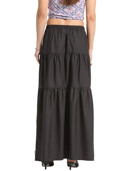 Abigail Tiered Skirt - Black