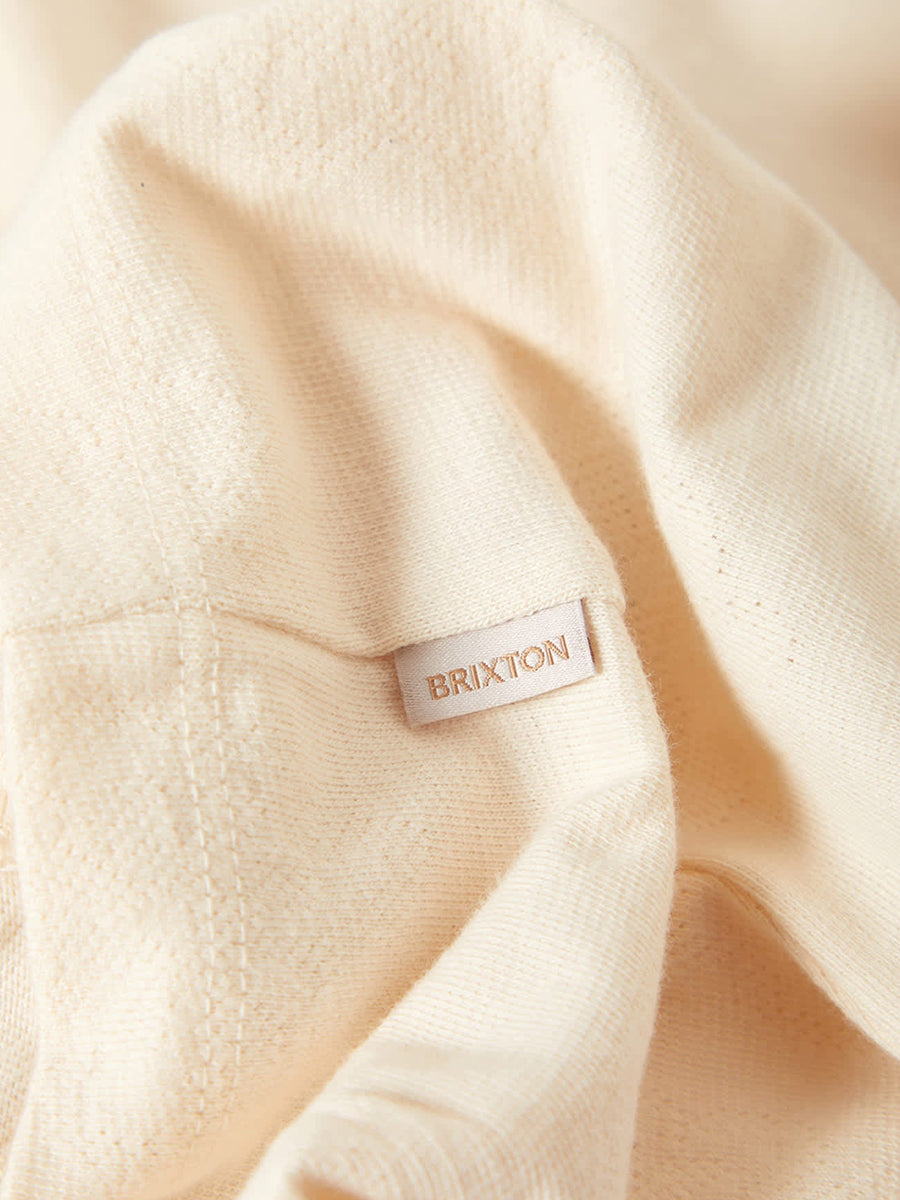 Alice Knit Short Sleeve Button-Up Shirt - Whitecap