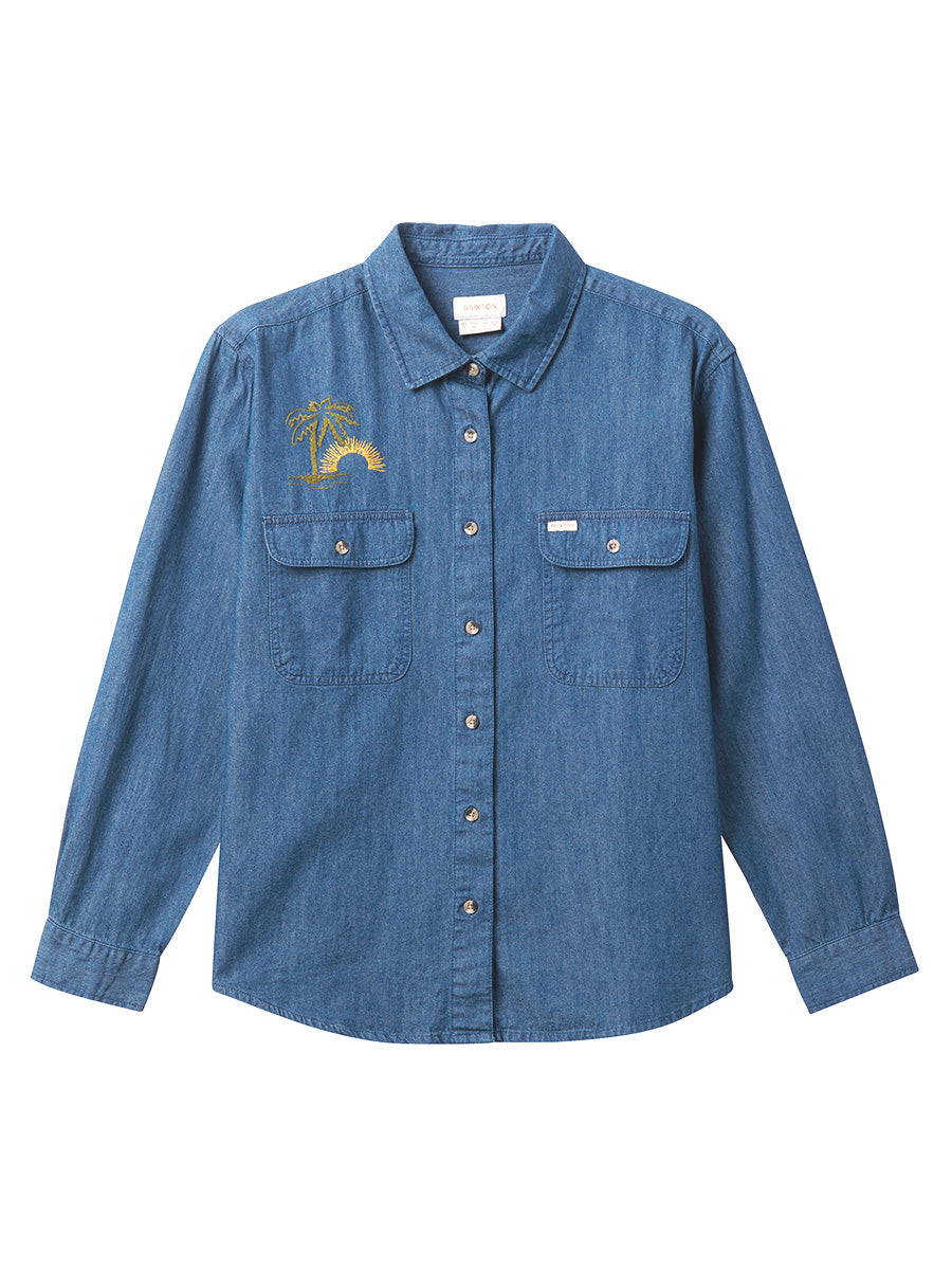 Bowery Women's BF Overshirt - Indigo Rinse