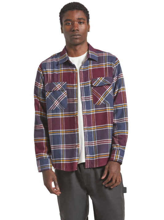Bowery Flannel - Mood Indigo, Port, & Saffron