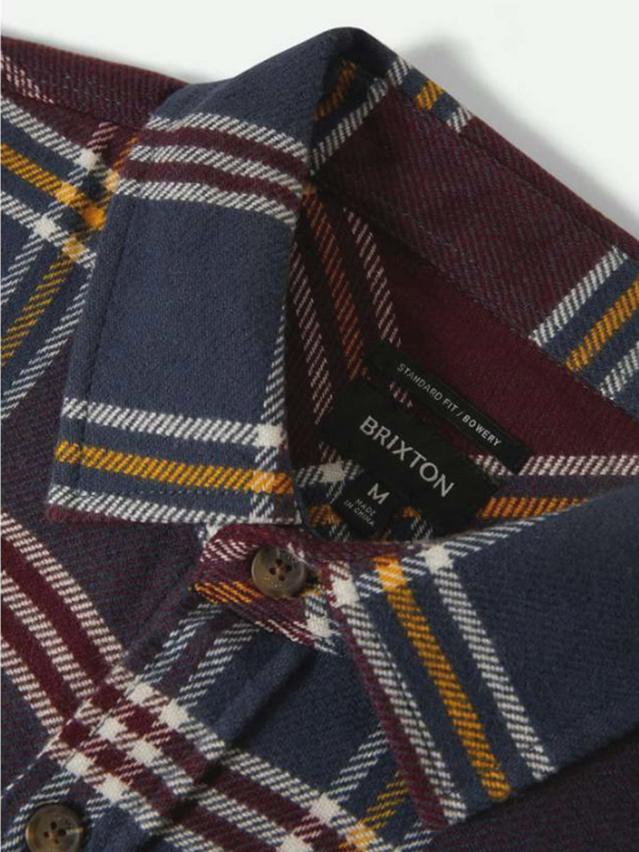 Bowery Flannel - Mood Indigo, Port, & Saffron