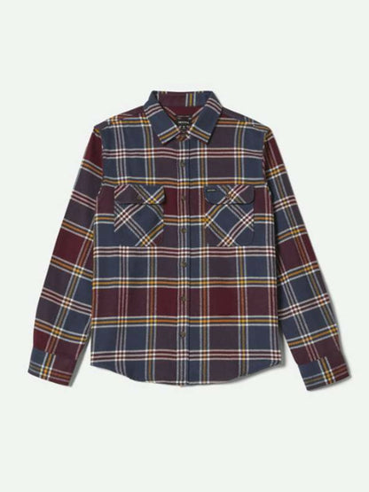 Bowery Flannel - Mood Indigo, Port, & Saffron