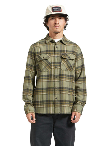 Bowery Flannel - Vetiver & Black