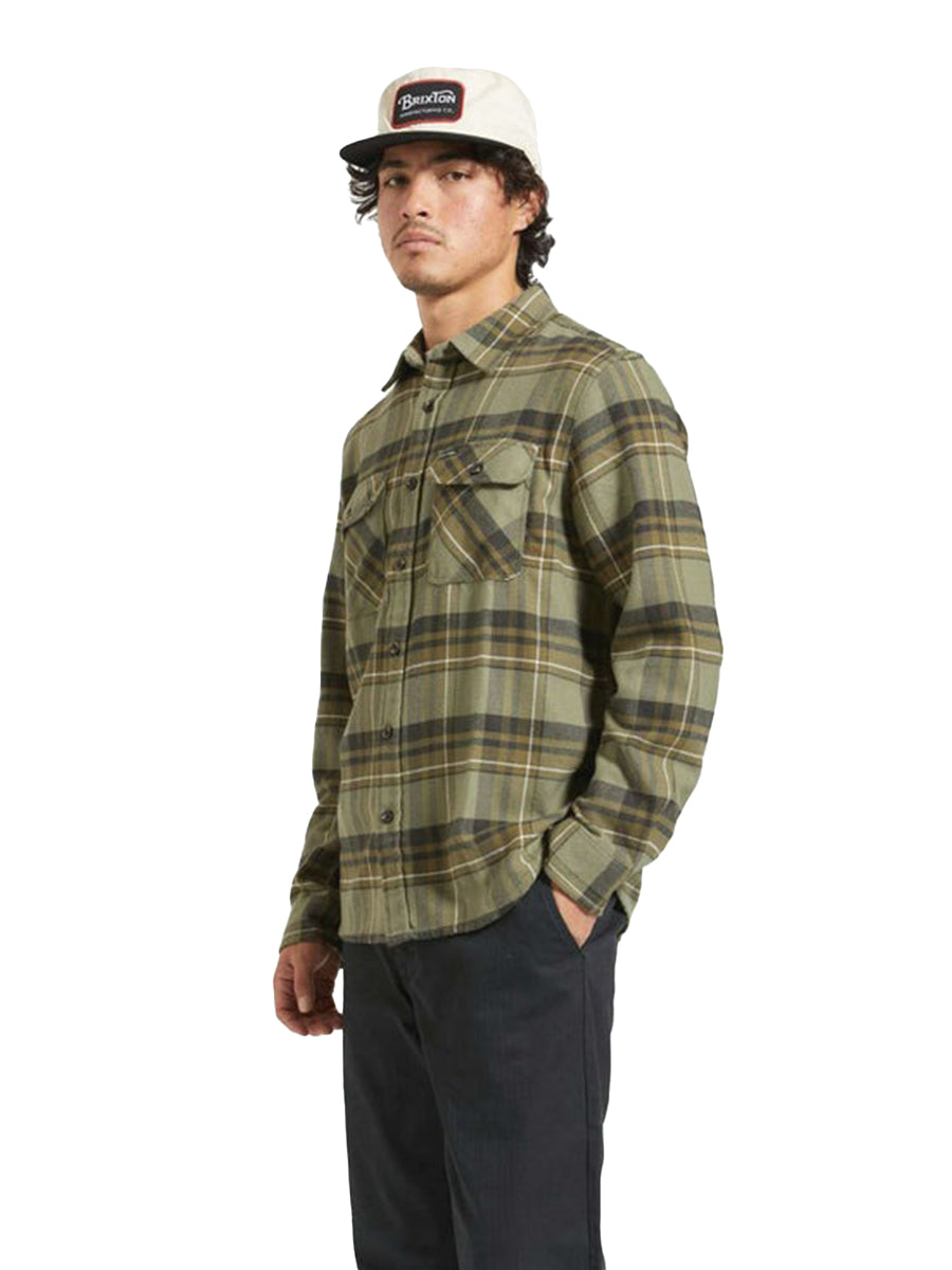 Bowery Flannel - Vetiver & Black