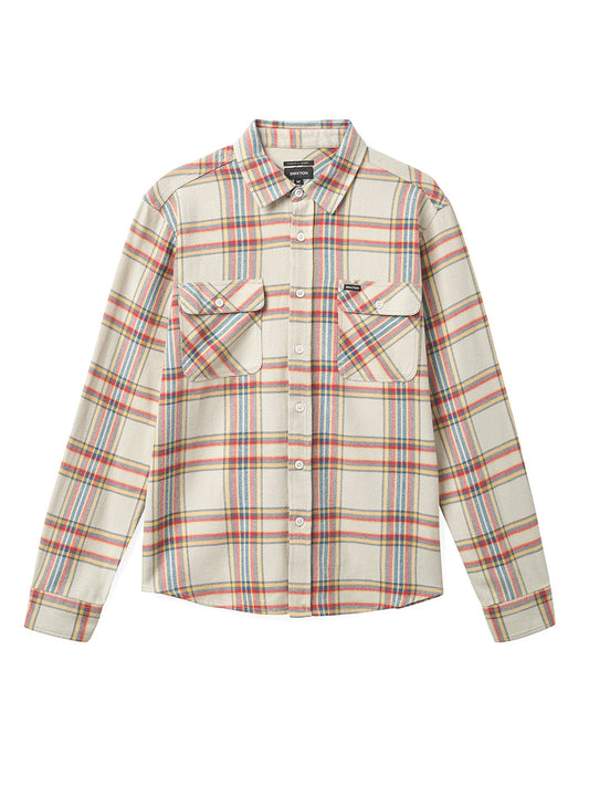 Bowery Flannel - White Smoke, Yellow, & Red