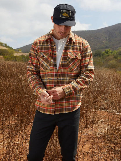 Bowery Heavy Weight Flannel - Antelope & Burnt Red