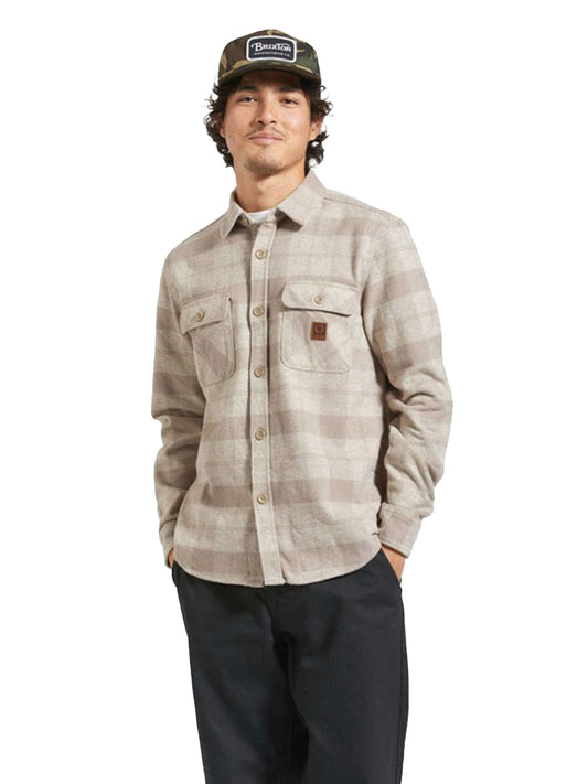 Bowery Heavy Weight Flannel - Off White & Cinder