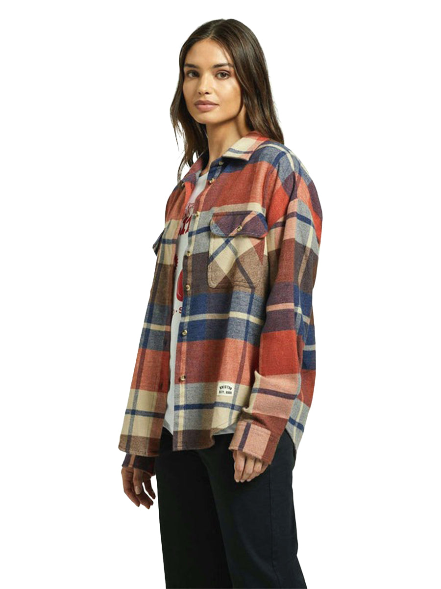 Bowery Women's Flannel - Navy, Red, & Whitecap