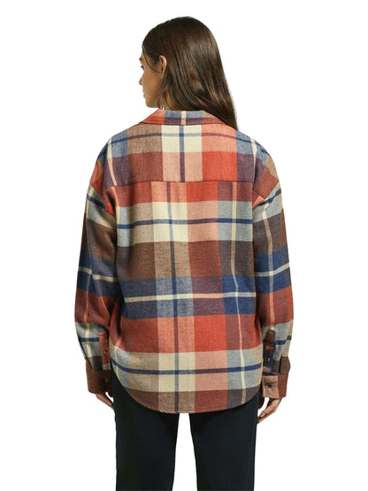 Bowery Women's Flannel - Navy, Red, & Whitecap