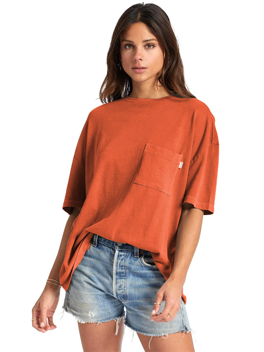 Carefree BF Short Sleeve T-Shirt - Burnt Red