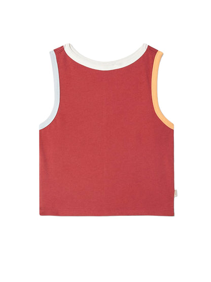 Carefree Cropped Tank - Robust Red