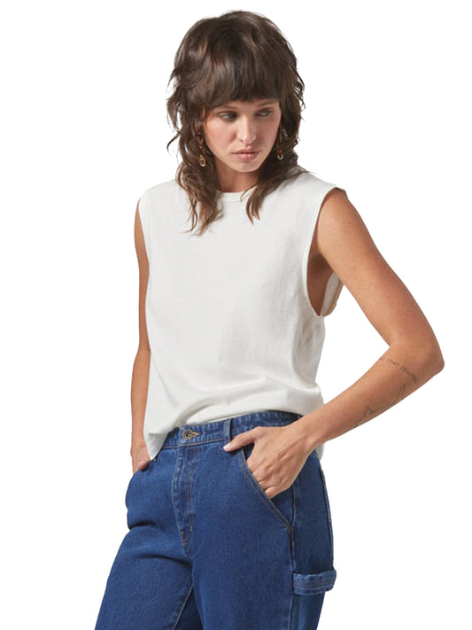 Carefree Muscle Tank - Off White
