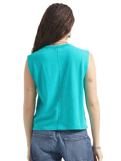 Carefree Organic Muscle Tank - Retro Green