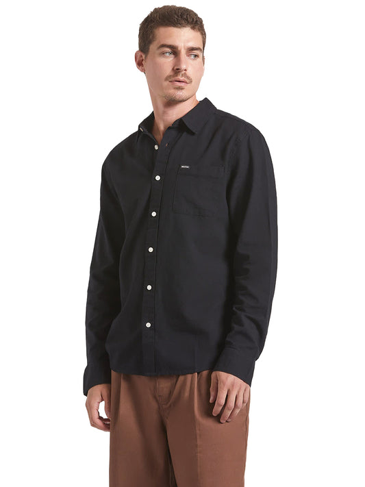 Charter Long Sleeve Woven Shirt - Black