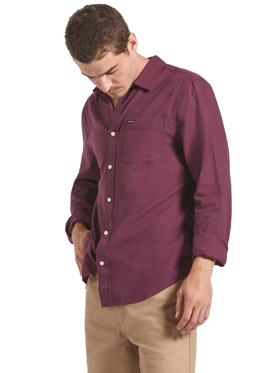 Charter Long Sleeve Woven Shirt - Port
