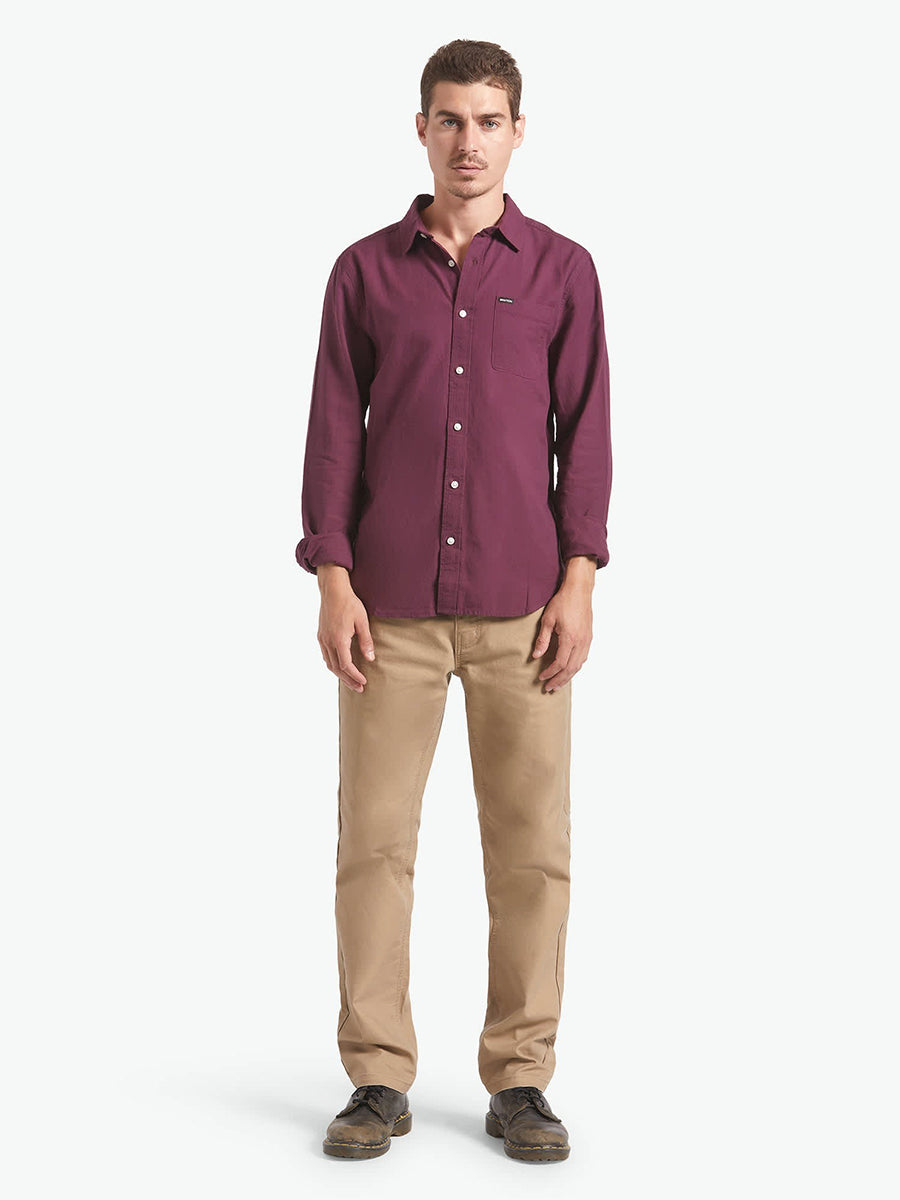 Charter Long Sleeve Woven Shirt - Port