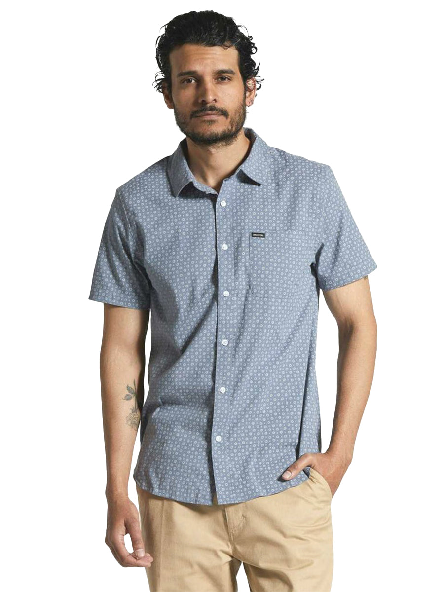 Charter Print Short Sleeve - Flint Blue Micro