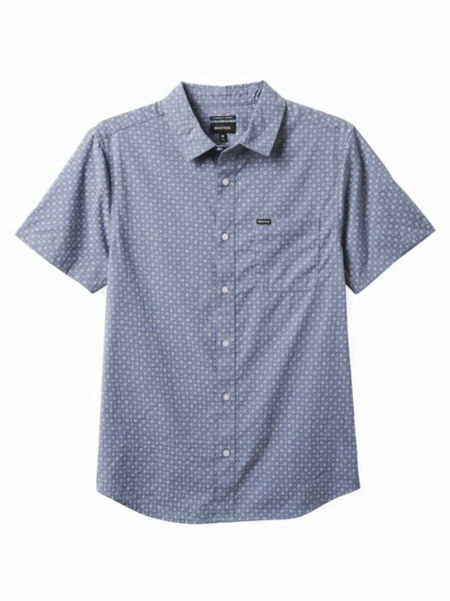 Charter Print Short Sleeve - Flint Blue Micro