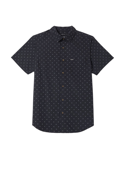 Charter Print Short Sleeve Shirt - Grey Diamond Tile