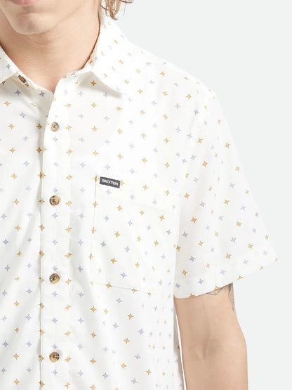 Charter Print Short Sleeve Shirt - Off White Multi Diamond Tile