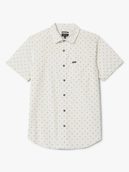 Charter Print Short Sleeve Shirt - Off White Multi Diamond Tile