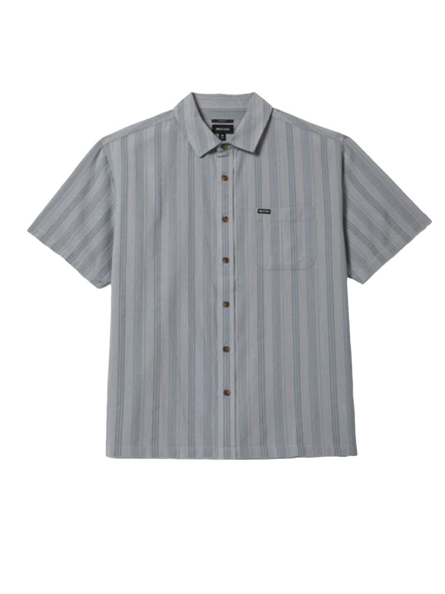 Cru Dobby Striped Shortsleeve Shirt - Trooper