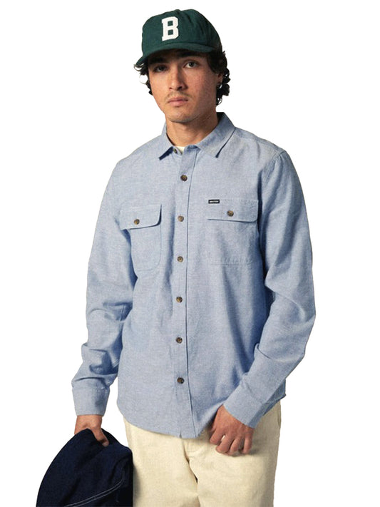 Daily Cotton Long Sleeve - Medium-Wash Chambray