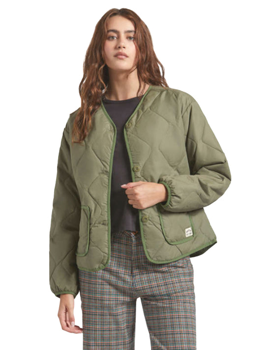 Delilah Quilted Jacket - Olive Surplus