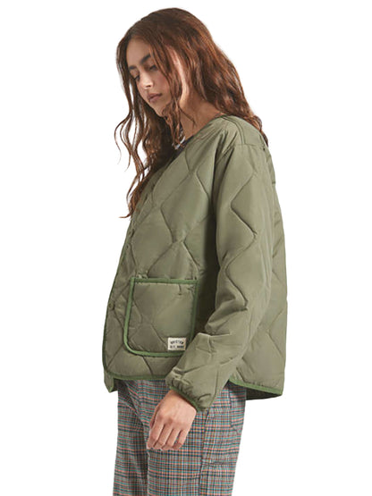 Delilah Quilted Jacket - Olive Surplus