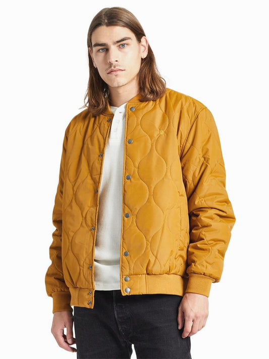 Dillinger Quilted Bomber - Golden Brown