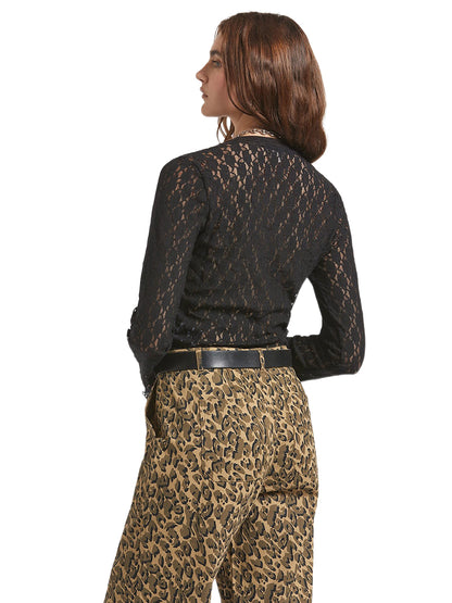 Dolly Slim Long Sleeve Knit Top - Black