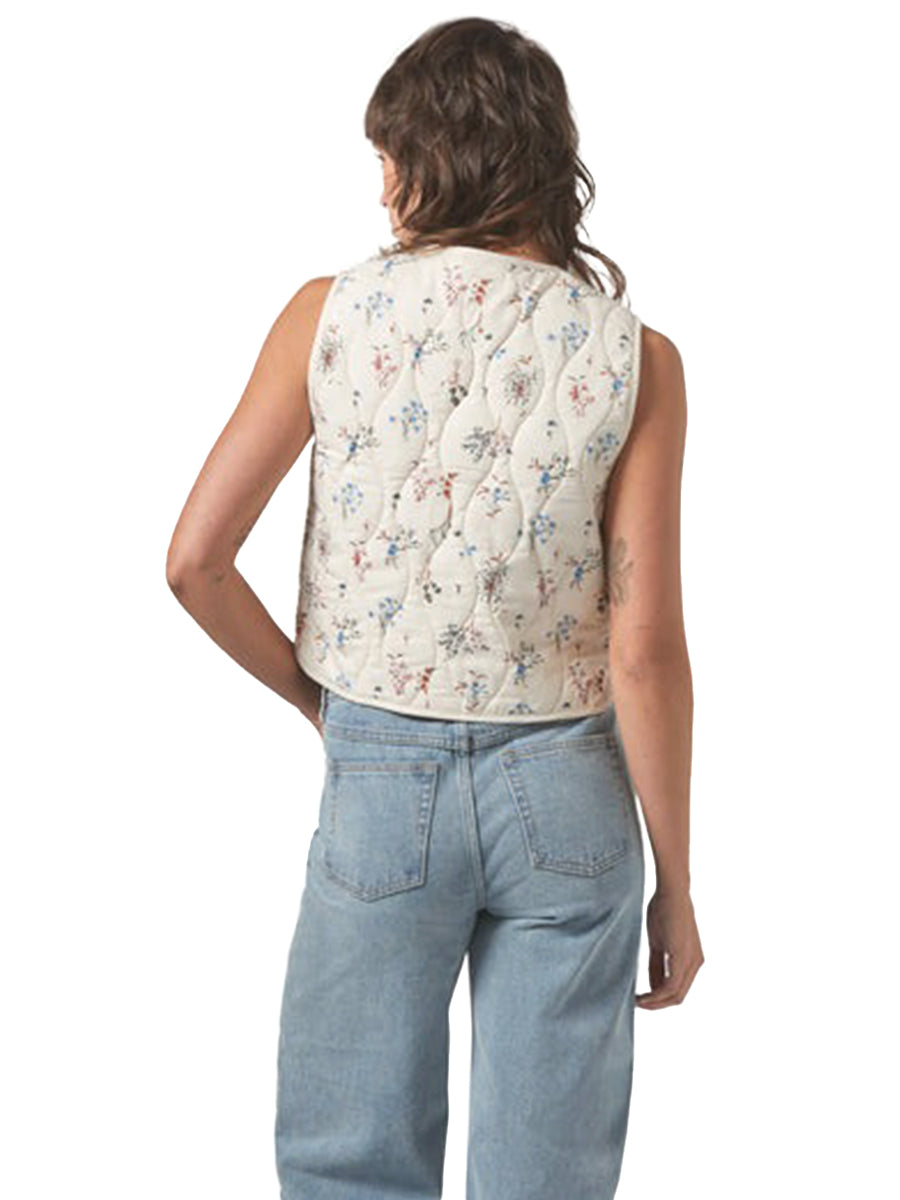 Field Quilted Vest - Hazlenut Ditsy Floral