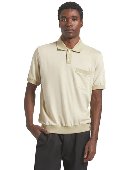 Herringbone Short Sleeve Polo - Whitecap & Elm